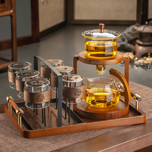 功夫茶具套装 2024新款 家用自动磁吸懒人泡茶神器办公室泡茶壶茶杯