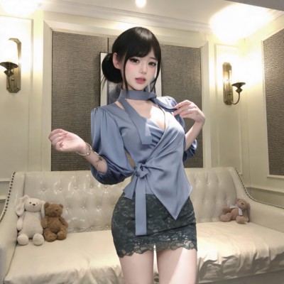 性感禁欲系秘书制服角色扮演qqny