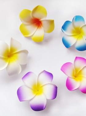 东南亚民族风鸡蛋花发夹模特波西米亚风格花朵夹子沙滩拍照头饰