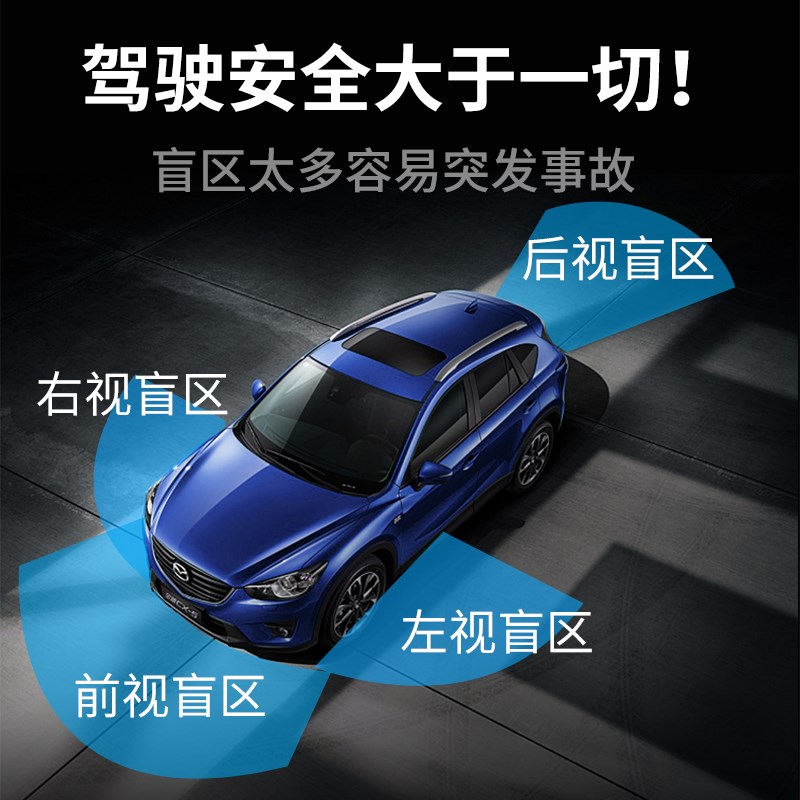 汽车右侧盲区影像头辅助系统高清无线G车载倒车影像双摄像头记录