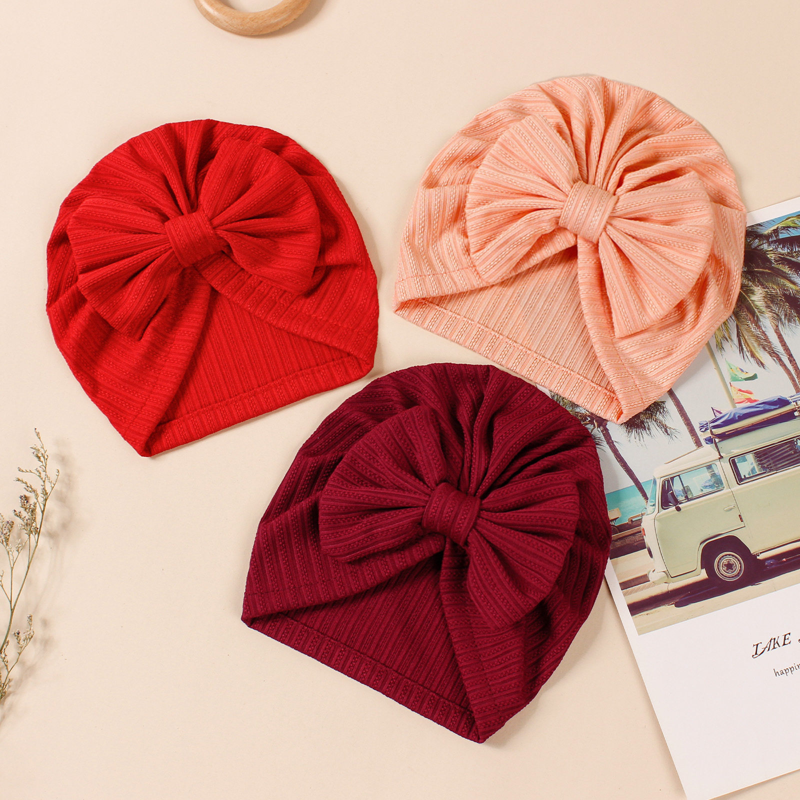 欧美热销婴儿无檐包头帽四面弹力提花针织款宝宝蝴蝶结套头帽胎帽,童装/婴儿装/亲子装,发饰,淘宝优惠券,粉丝福利购,淘宝优惠卷