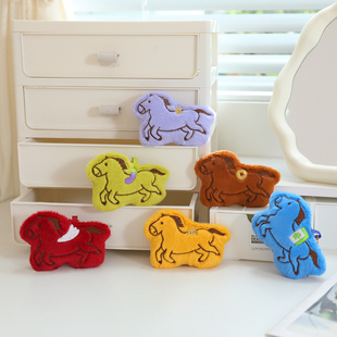 马上暴富发财加薪毛绒公仔挂件马年吉祥物小马钥匙扣公司年会礼品