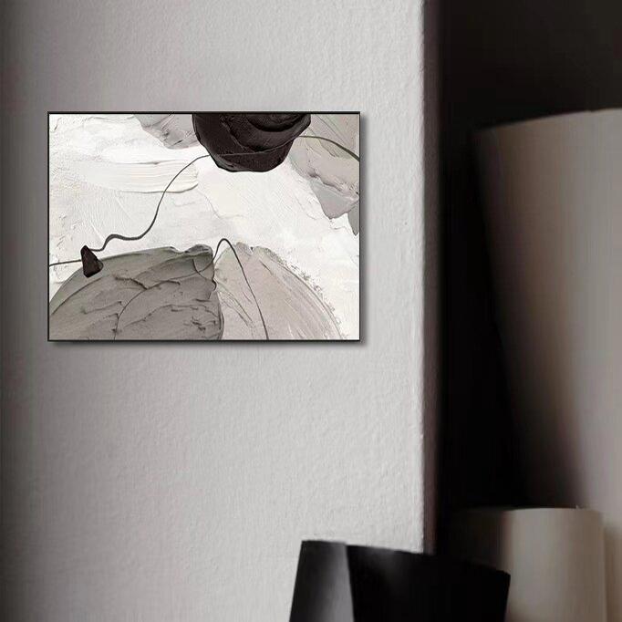 现代简约黑白电表箱装饰画遮挡开关配电箱电闸客厅餐厅挂画免打孔