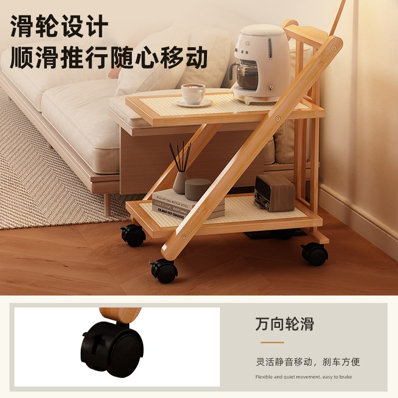 床头柜卧室迷你小型极窄床边柜带轮超窄窄边夹缝简W约床侧置物架