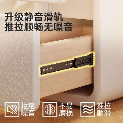 超窄实木床头柜小型迷你极窄夹缝柜黑色20cm床边置物架储物收纳柜