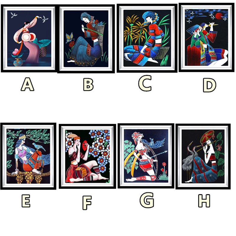 钻石画十字绣满i钻云南重彩阿诗玛新款客厅卧室民族风人物点钻石