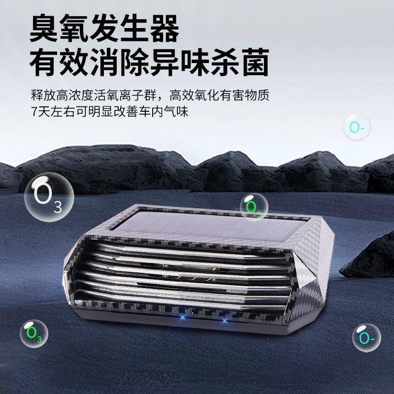 vB7新款车载空气净化器太阳能豪华车内专用智能自动除异味车用除