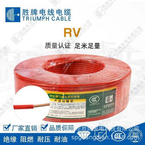 -绝胜牌国标多导股软线60227IEC08(RV90)2.5mmPVC纯缘ZAB铜芯软线