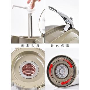 F923D按压热水瓶家用不锈钢瓶玻璃温内胆保保温壶办O公室气压暖水