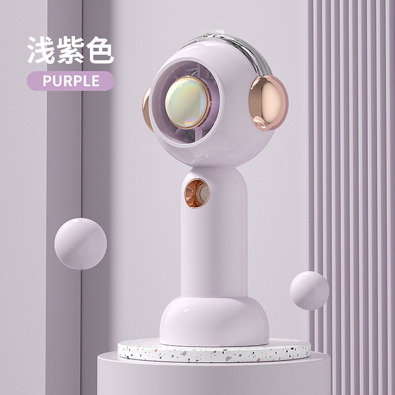 卡通冰雾手持风扇可爱公仔立式喷雾风扇USB充电补水风扇可印logo