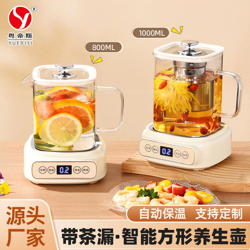 粤帝斯大容量带茶漏养生杯煮茶壶家用多功能花茶壶养生壶礼品
