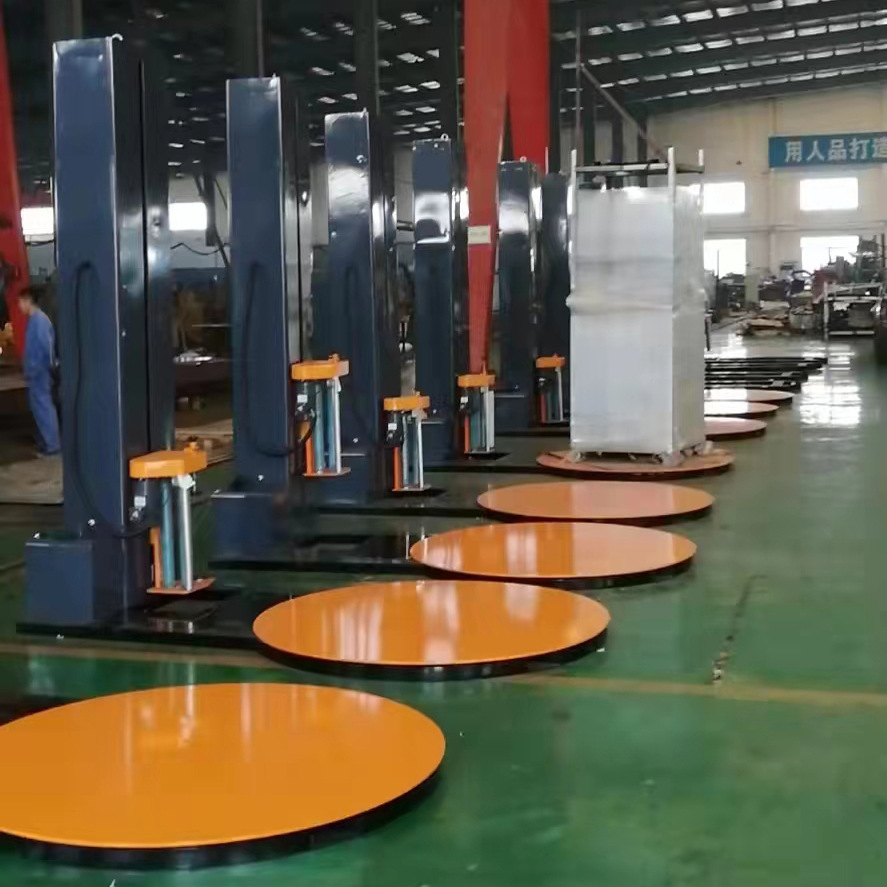 定制工业智能托盘货物缠膜机大型预拉伸缠绕打包机全自动缠绕机