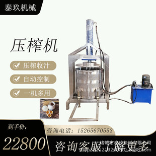 苹果醋压榨设备 石斛原汁取汁机 酥梨液压压榨机 酱醪酱油压汁机