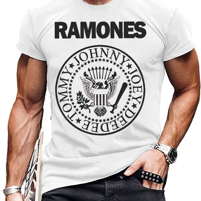 现货Erkekler Punk Rock Orman? Tepeler Saf Tee Ramone Merch