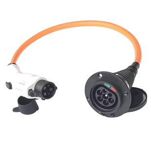 美转欧SAEJ1772至IEC62196-2插头交流AC充电转换线EV插座适配器