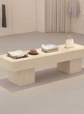 服装店中岛台展示台女装店铺中间流水简约现代摆放石纹鞋子陈列柜
