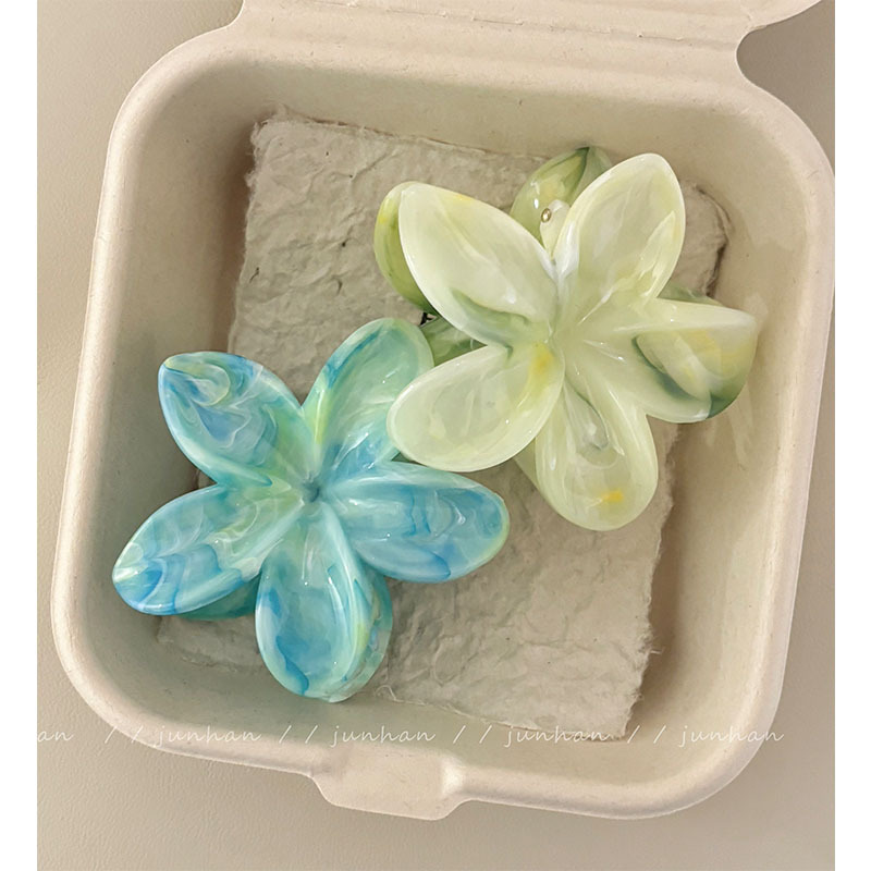 拍照出片发抓晕染气质花朵抓夹
