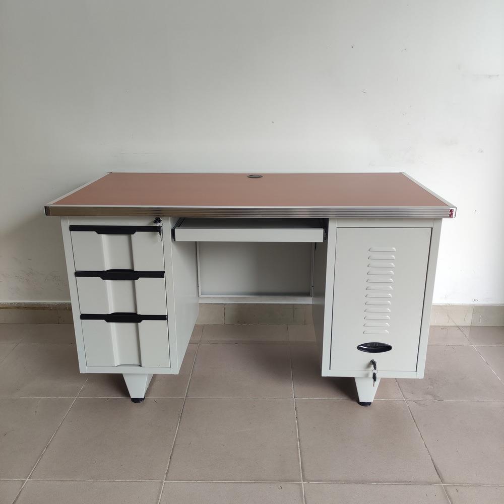 经典抽屉工作台铁皮办公桌1.2米七斗台1.4米加厚钢制电脑桌职员台