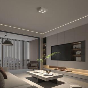 全铝款超薄斗胆灯客厅射灯无主灯歺厅入户灯明装射灯斗胆灯3500k