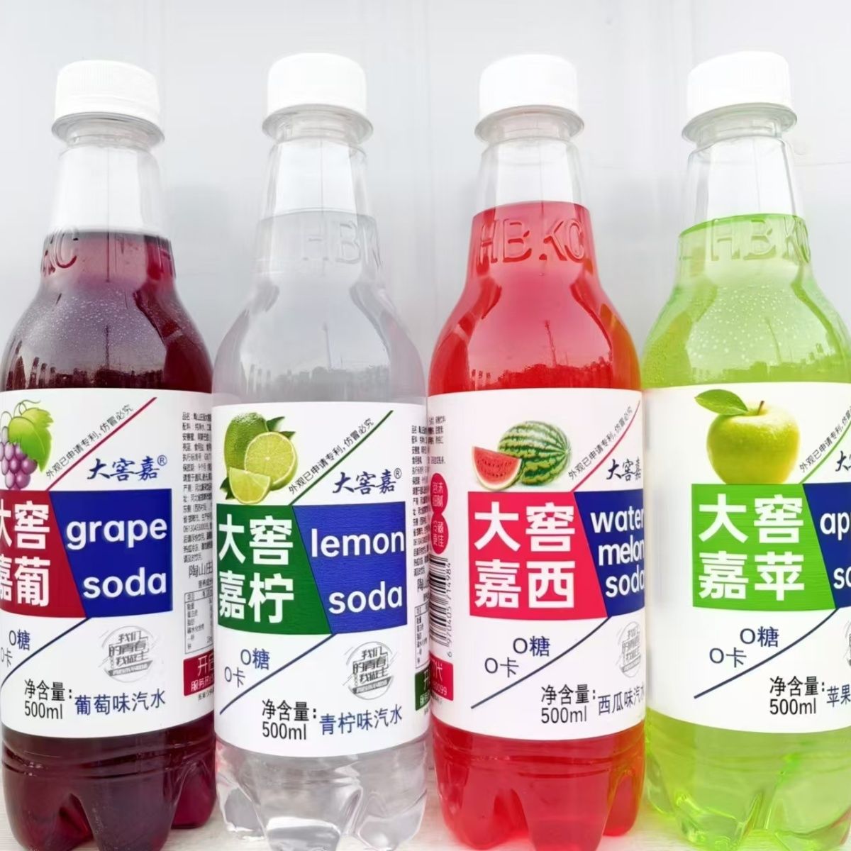 大窖嘉解渴饮料柠檬味汽水碳酸饮料经典怀旧500ml/瓶