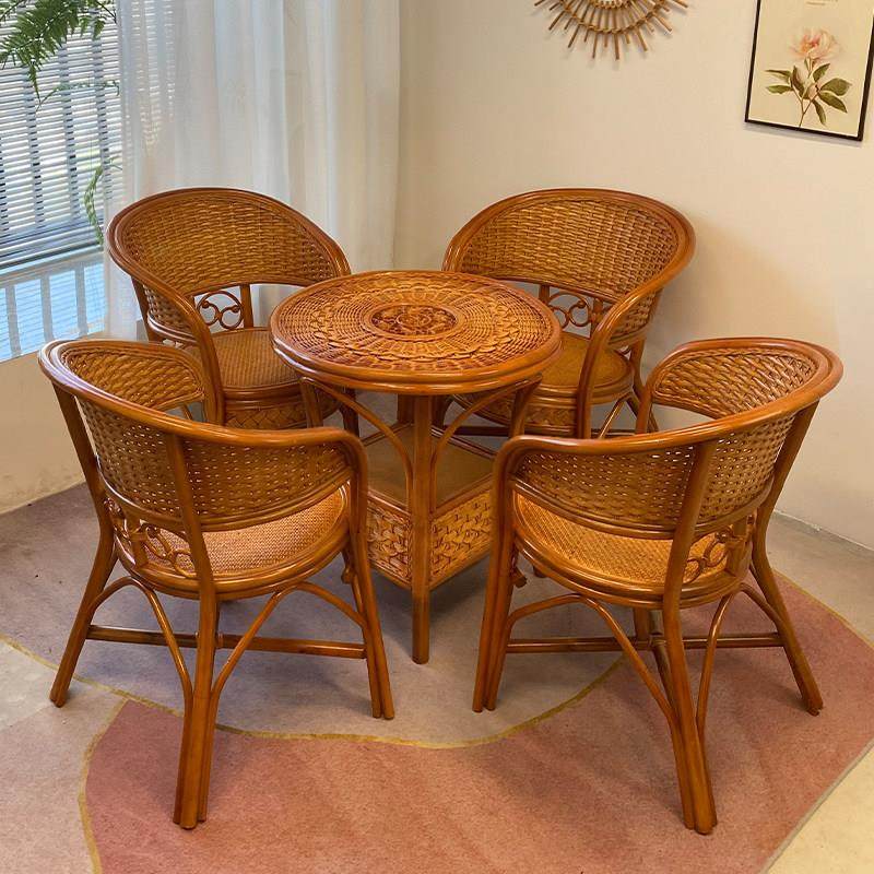 天然真藤藤椅休闲椅家用三件套椅子茶几棋牌老人椅五件套餐桌椅,住宅家具,阳台椅,淘宝优惠券,粉丝福利购,淘宝优惠卷
