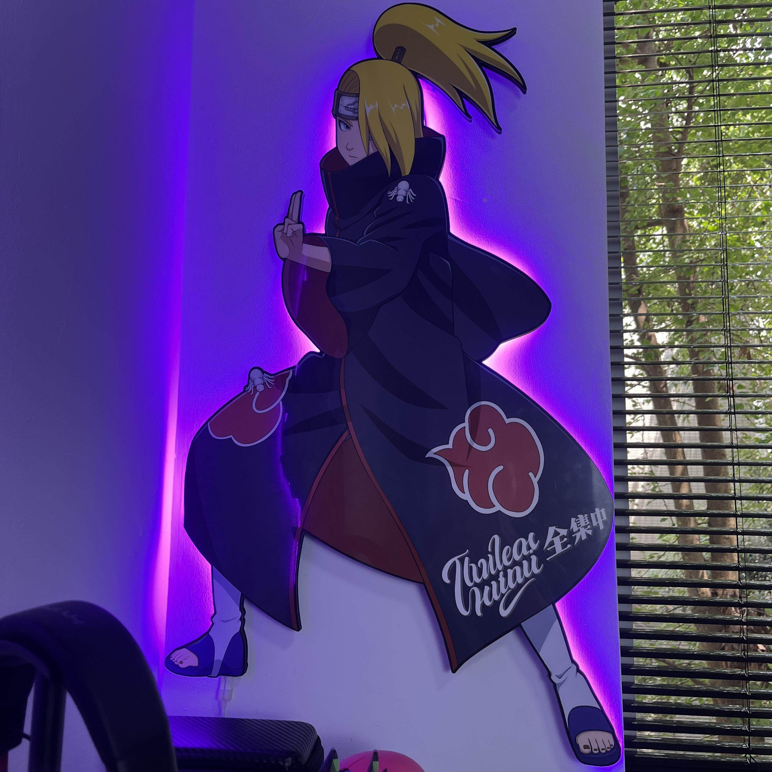 迪达拉灯光画 画火影海报模型周边摆件卧室小夜灯电竞房间气氛灯