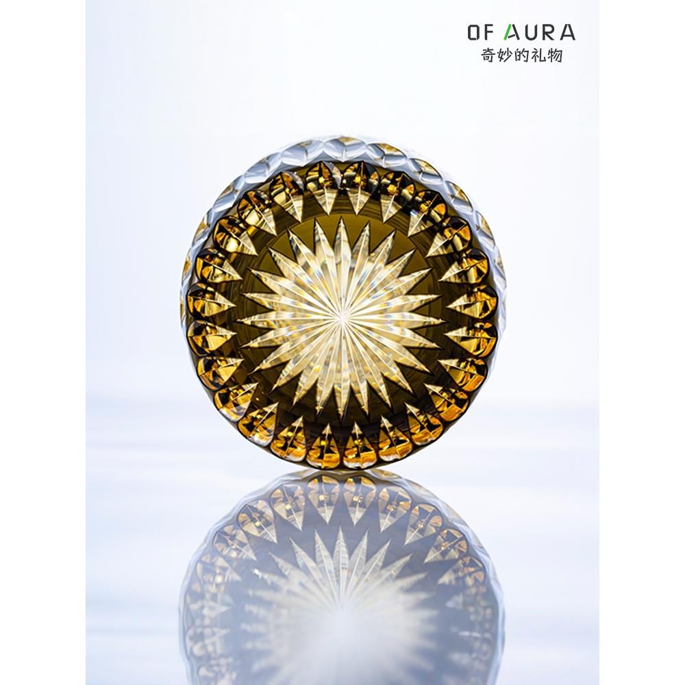 光环江户千里子雪花冰光手工雕刻水晶杯威士忌杯洋酒杯