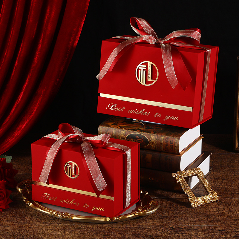 中国风喜糖盒婚礼伴手礼盒结婚礼盒长方形空盒 宝宝满月礼盒批发