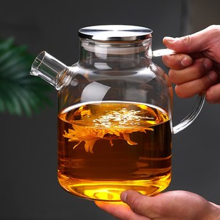 家用泡茶煮茶壶果茶大容量防爆凉水壶过滤 耐高温玻璃茶壶茶具套装