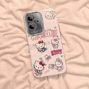 适用realmegt6手机壳RMX3800保护套oppo真我gt6带镜头膜38oo全包边防摔5g新款 软壳 可爱卡通kt猫高级潮女时尚