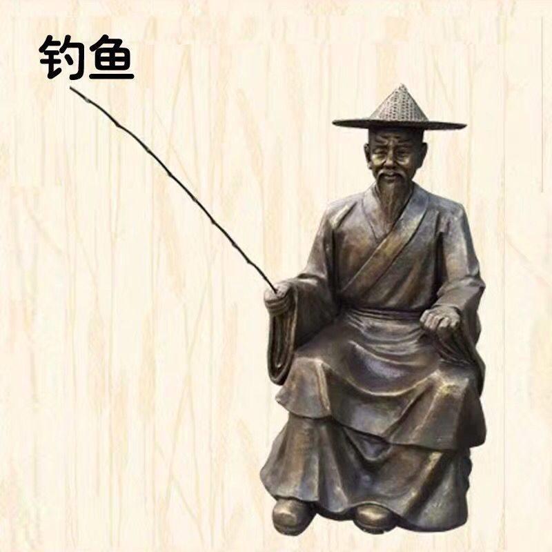 玻璃钢仿铜人物校园孝道文化商业街百善孝为先雕塑户外现货摆件