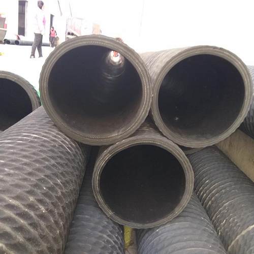 加工制造黑色橡胶管吸排水泥沙高耐磨抗老化优质橡胶钢丝管