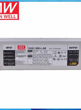 明纬开关电源ELGC-300-L/M/H-AB型300W恒功率LED防水IP67