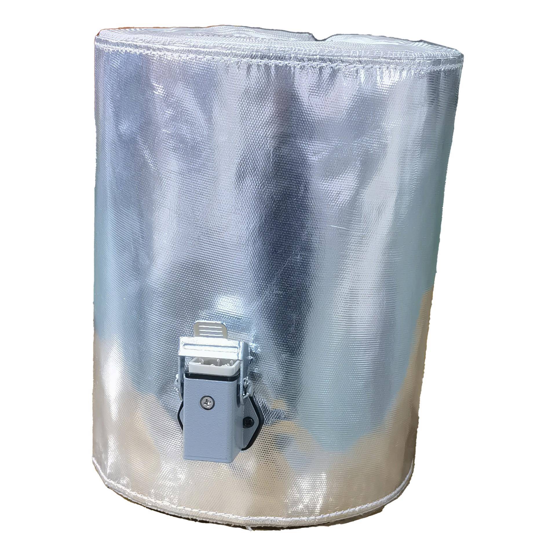 生产非标银色圆柱体加热保温套柔性温度可控涂胶设备专用