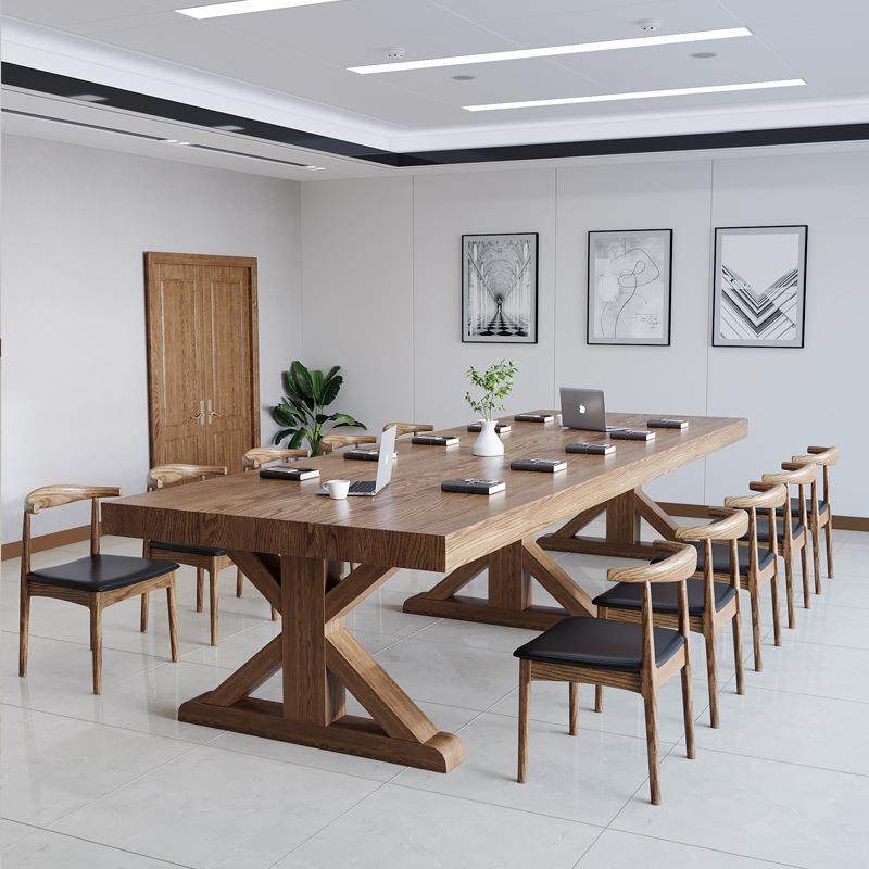 美式全实木会议桌长桌办公室原木职员商务洽谈桌工作室大板培训桌,工业油品/胶粘/化学/实验室用品,其他实验室设备,淘宝优惠券,粉丝福利购,淘宝优惠卷