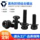 M2x6 2x12黑色防锈组合螺丝GB9074.8不锈钢高盐雾螺丝深宇五金