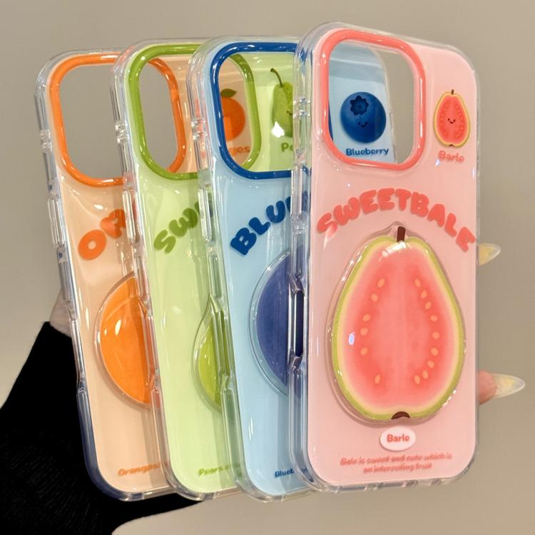 橙子芭乐蓝莓适用苹果17手机壳iPhone15/14平果13pro水果12/11夏天7/8plus火x/xs/xr大孔IMD白色max保护套