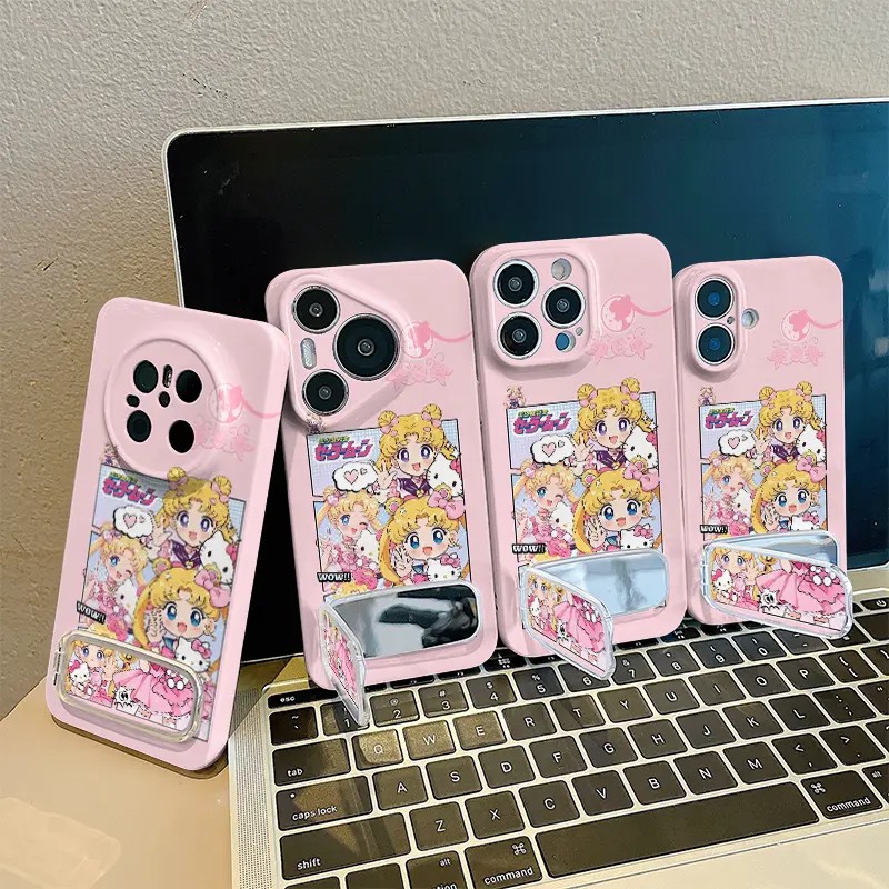 美少女战士适用华为NOVA13手机壳hiNOVA9/10Pro镜子支架12/11ULTRA可爱10/8/6动漫畅享70高级4新款9Z硬壳菲林