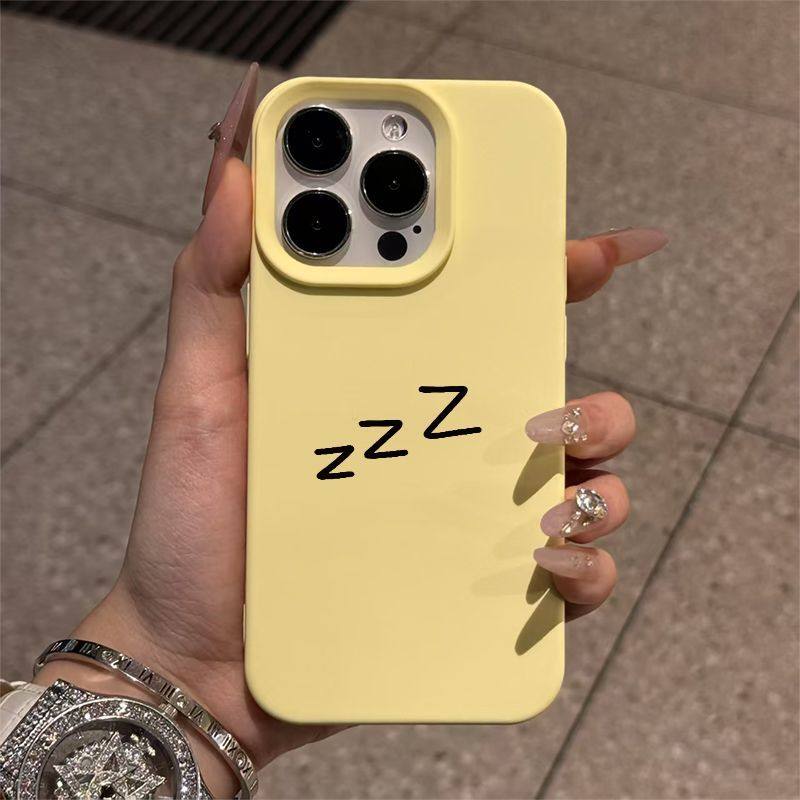 碎觉符号适用于苹果17pro华为MATE80手机壳荣耀500可爱小米15OPPOfindx9红米k90VIVOs30肤感大孔IQOOneo11