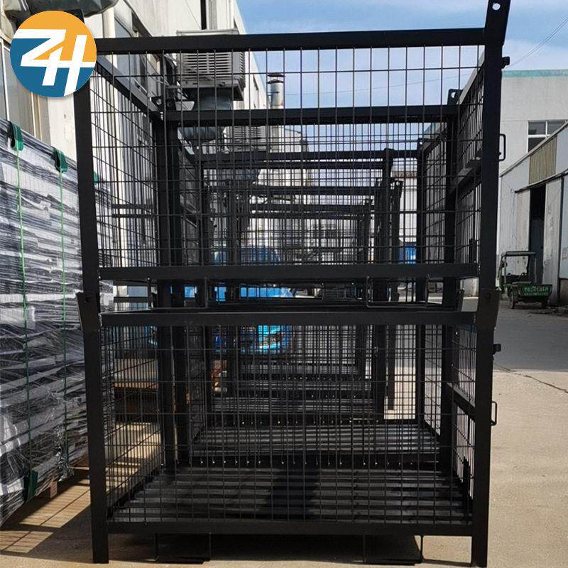 厂家金属仓储笼铁丝框蝴蝶笼可堆垛网格物料物流运输周转箱