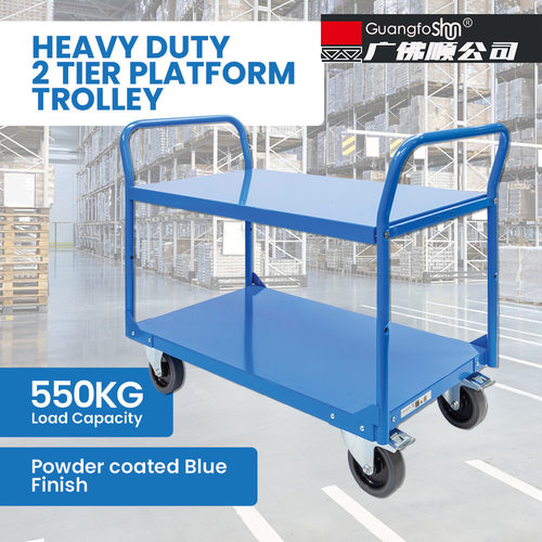 加工定制OEM 重型二层平板台车推车工具车可变换运输搬运Trolley