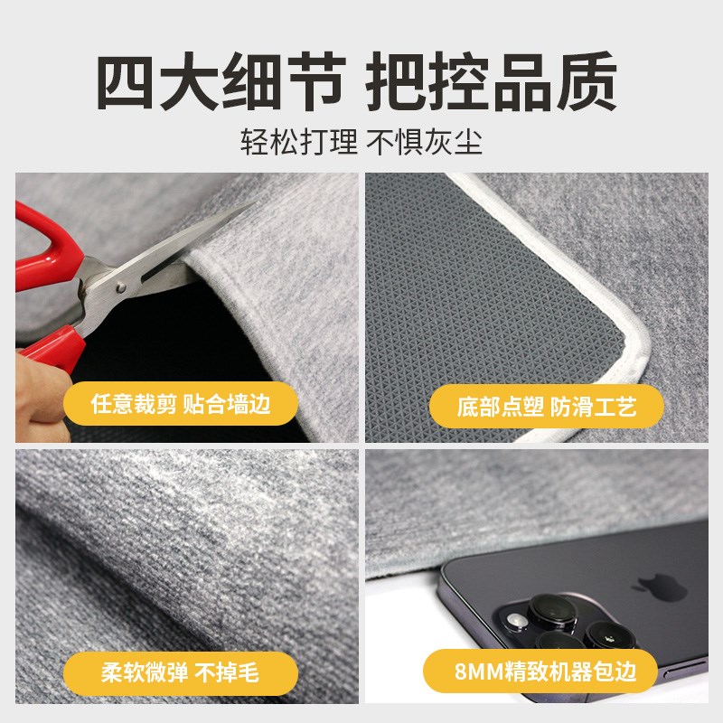 新中式地垫入户门垫进门地毯家用防滑耐脏灰色玄关脚垫大门口