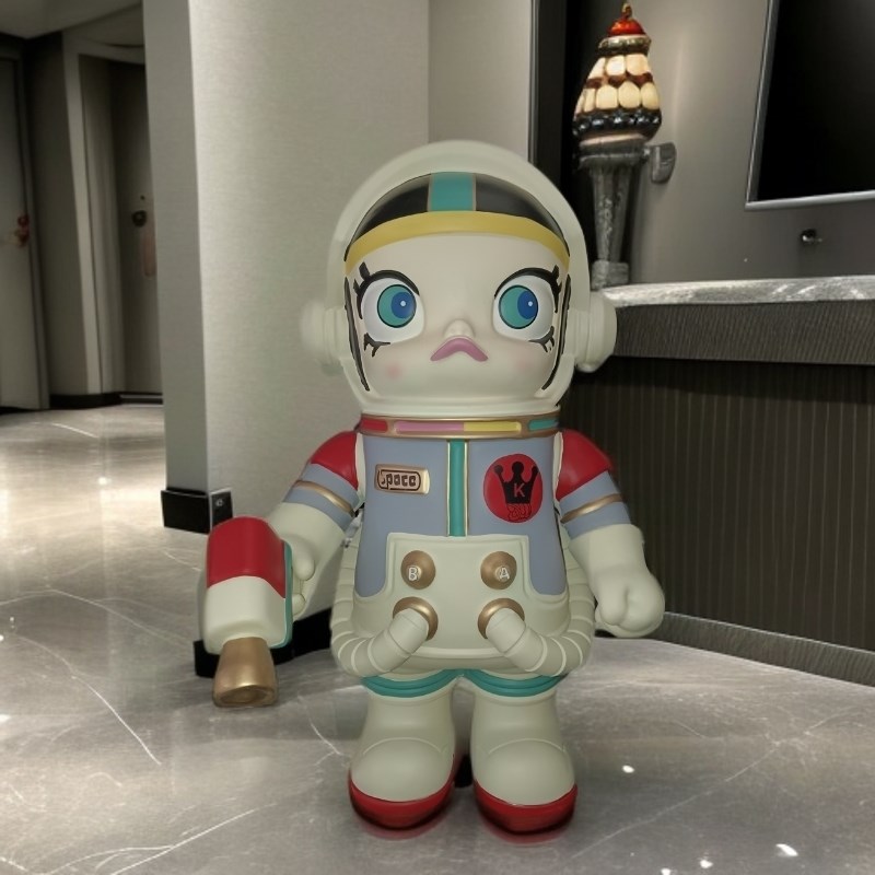 泡泡玛特茉莉宇航员电视柜落地大摆件手办客厅商场店铺装饰品大号