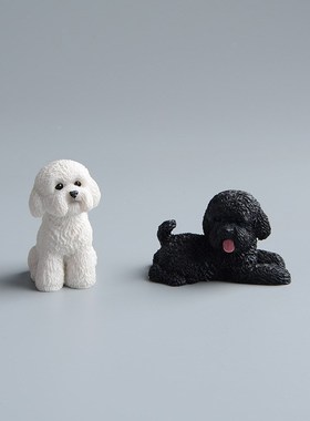 泰迪狗汽车摆件i车内饰品可爱模型狗狗车载中控台仿真摇头车上比