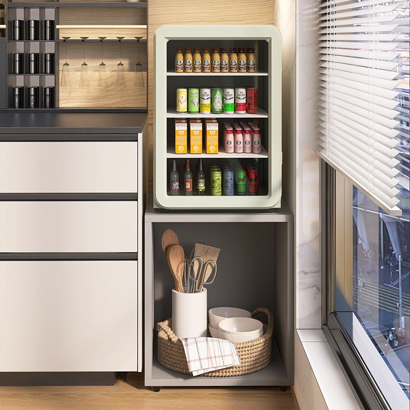 小冰箱底座置物架抬高迷你置物柜消毒柜增高架子落W地垫高放置柜