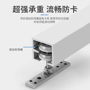 折叠门万向吊轮滑轮酒店屏风隔断门重型推拉门吊轮轨道五金配件