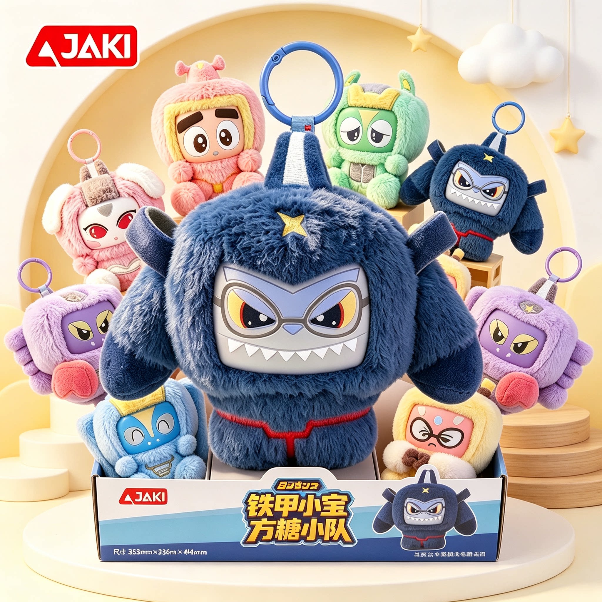 JAKI佳奇铁甲小宝毛绒盲盒礼物图片