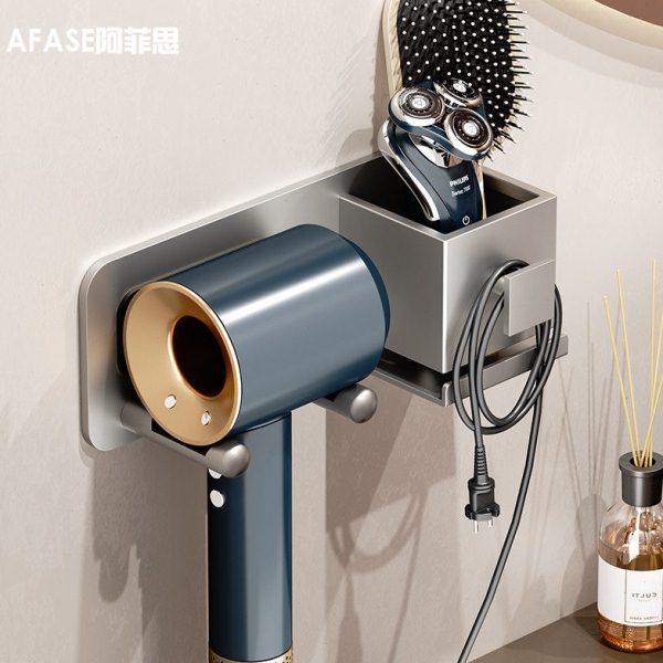 吹风机置物架免打孔浴室太空铝电吹风支架卫生间壁挂收纳风筒挂架,家庭/个人清洁工具,吹风机置物架,淘宝优惠券,粉丝福利购,淘宝优惠卷