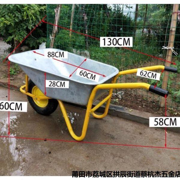 农用独轮小推车轮货车推沙泥土花园垃圾建筑料工地手推车工具