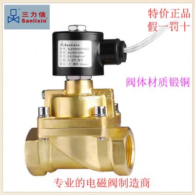 ㊣三力信铜常闭电磁阀SLA1DF13V1C15/D15/E20/G25/H35/J40/K50 14